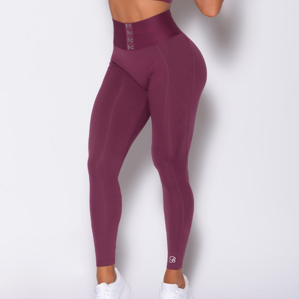 Bombshell Sportswear - Waist Cincher Leggings in Majestic Purple - SLIGHT DAMAGE